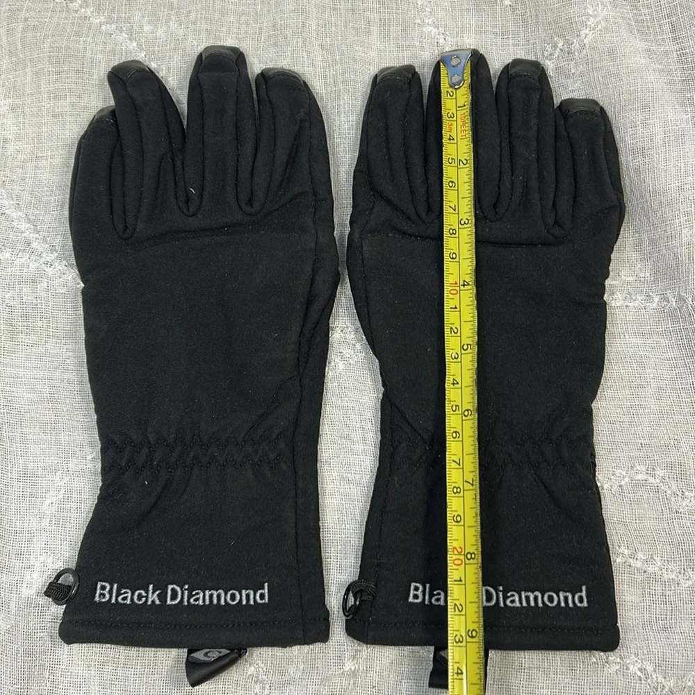 Black diamond leather cowhide ski snowboard winter gloves